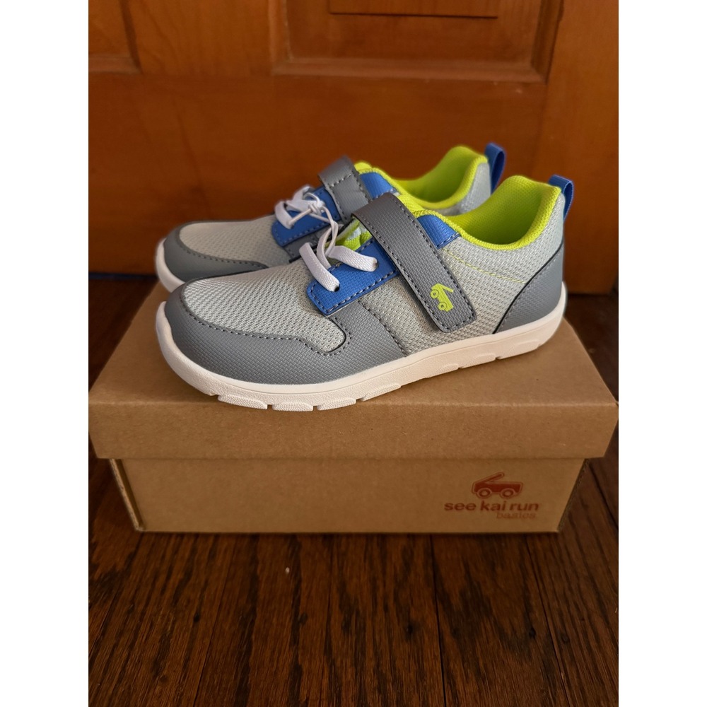 Toddler Boys' See Kai Run Gray Tenny Sneakers Size 12 NWB RNS215U160 Easy On